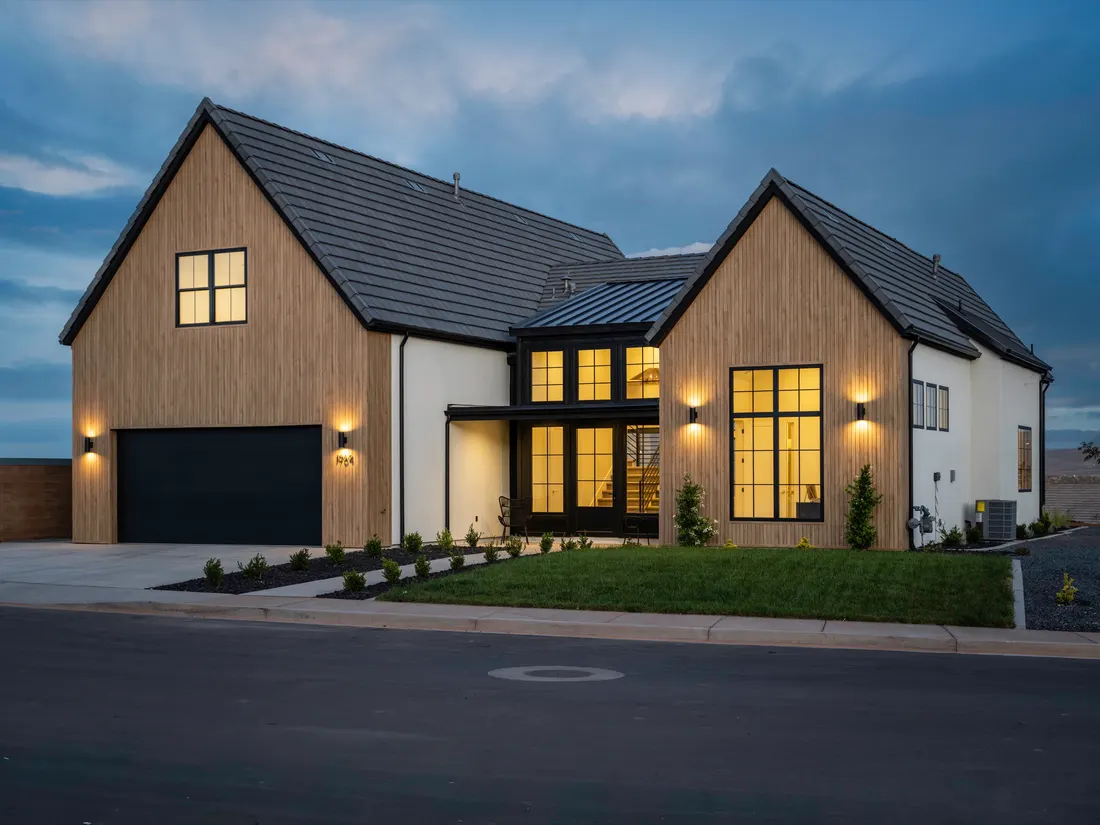 Dune View — exterior blue hour