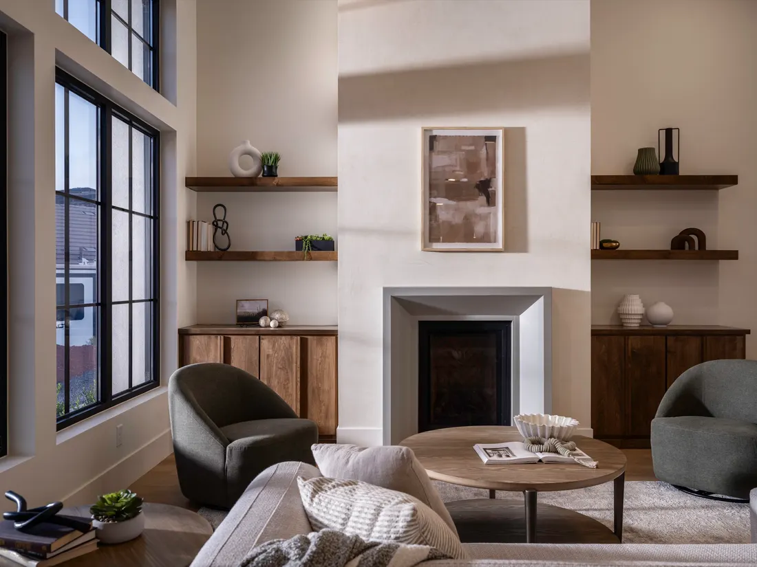 Dune View — fireplace detail